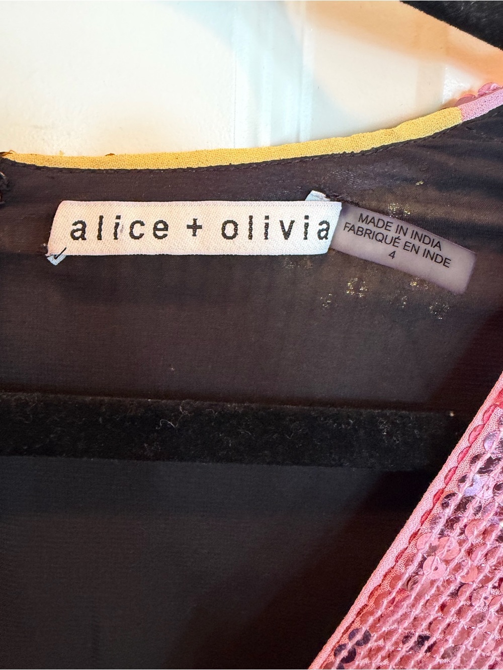 Alice & Olivia Blaze Color Block Sequin Mini Dress - Picture 7 of 8